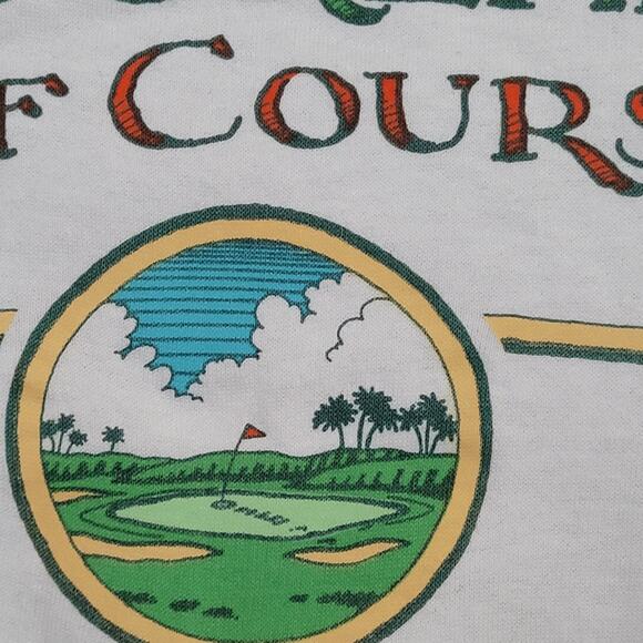 Vintage 90s Funny Golf Shirt M/L 20x24 White Fun-Wear Slogan - Picture 8 of 13